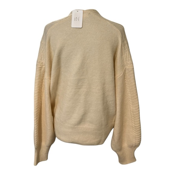 POL Cream V-Neck Wrap Sweater with Relaxed Fit Size L NWT - Picture 2 of 8